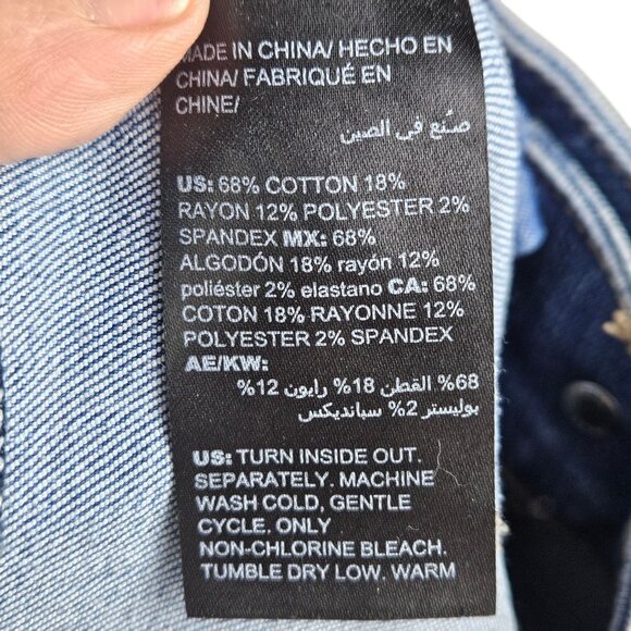 White House Black Market Jeans The Skinny Ankle Embellished Mid Rise Blue Size 6 - Picture 10 of 11